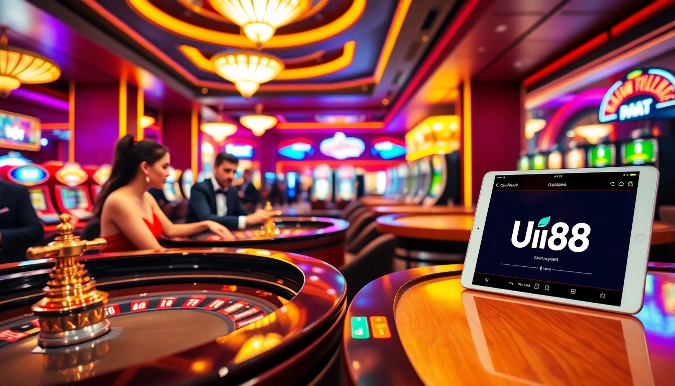 Exciting roulette game at nhà cái UU88 casino with players enjoying their bets.